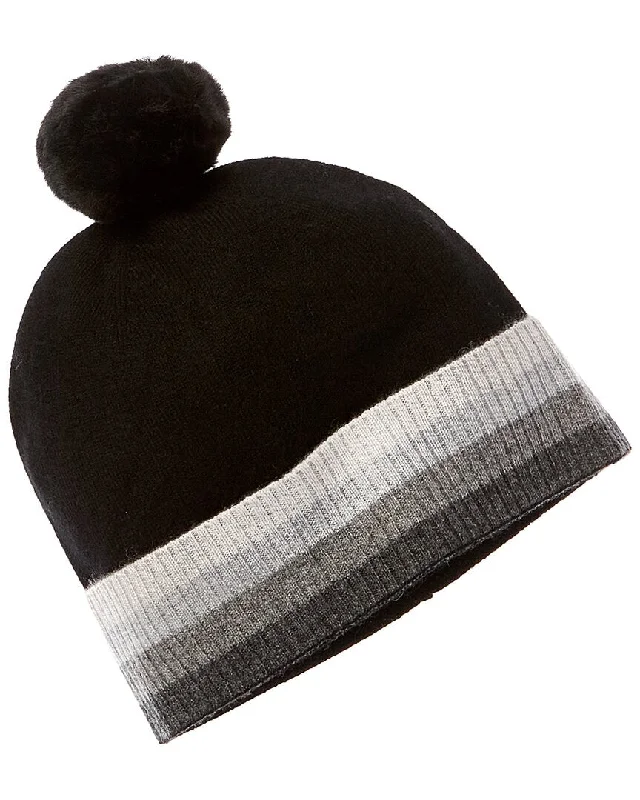 Brodie Cashmere Contrast Stripe Cashmere Hat