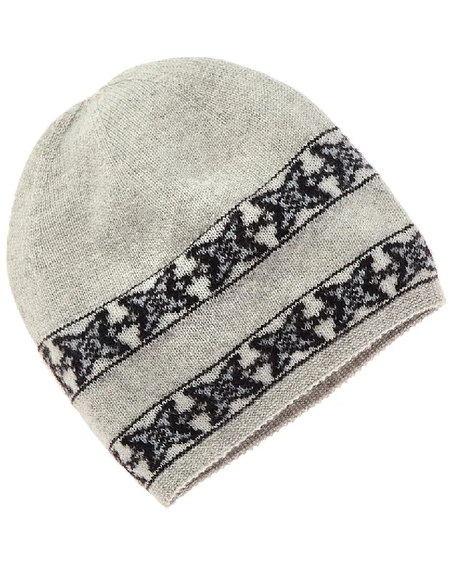 Hannah Rose Aspen Stripes & Stars Cashmere Hat