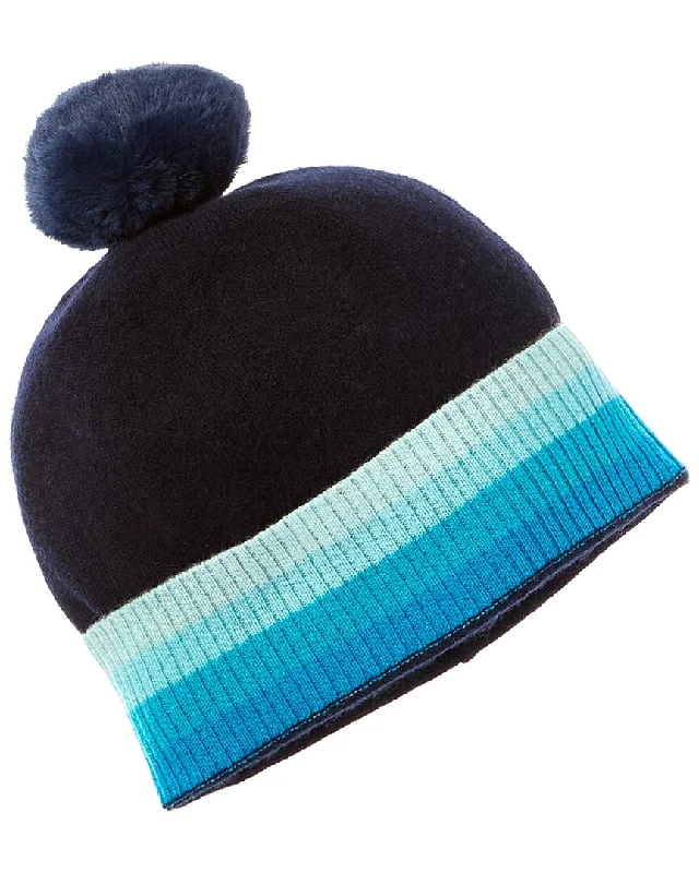 Brodie Cashmere Contrast Stripe Cashmere Hat