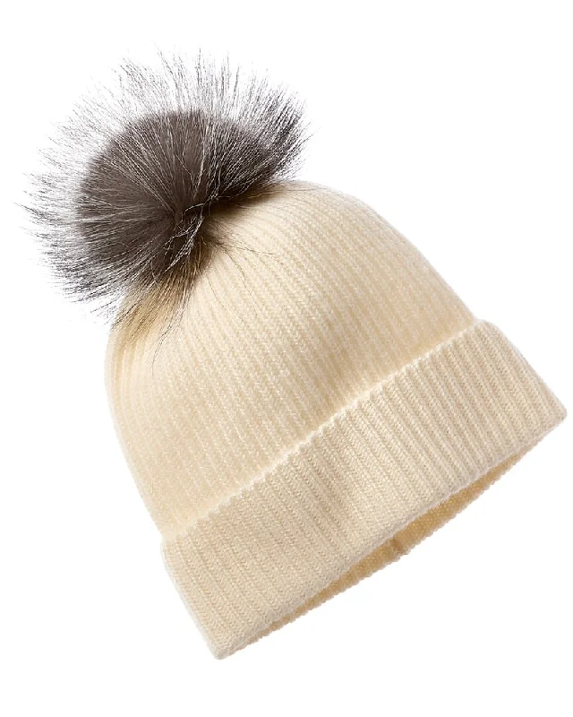 Amicale Cashmere Chunky Rib Cashmere Hat