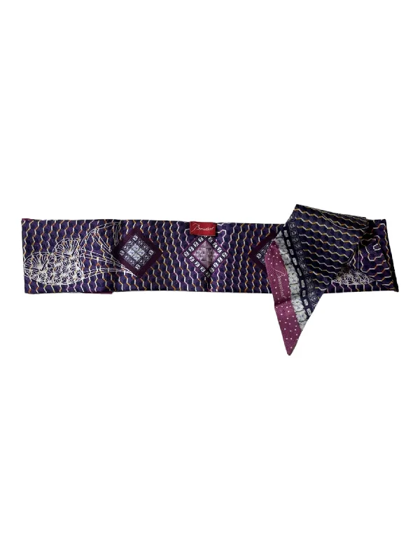 Baccarat 2810800 Ladies Louxor Twill Silk Purple Band Scarf