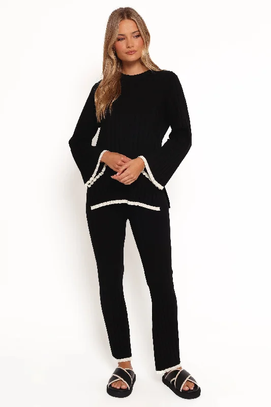 Dora Knit Pant - Black