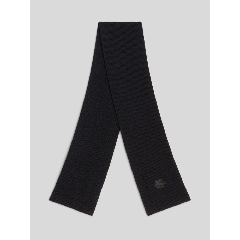 KNITTED SCARF WITH LOGO