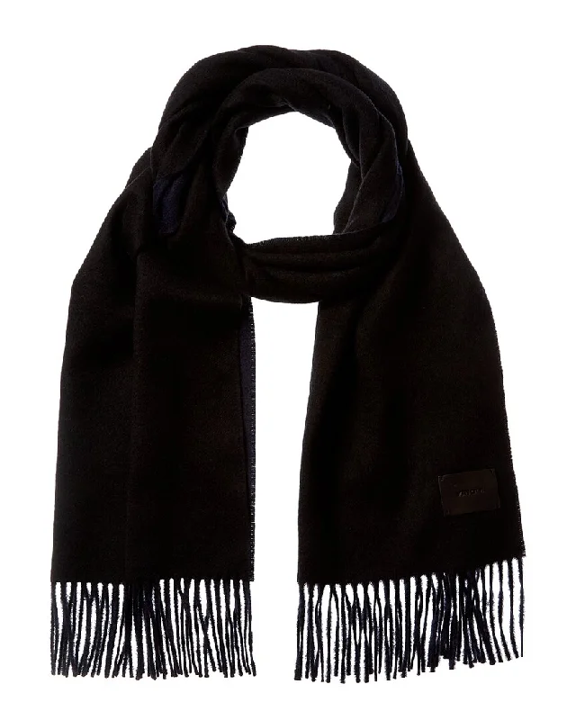 Vince Double Face Two-Tone Wide Wool & Cashmere-Blend Scarf