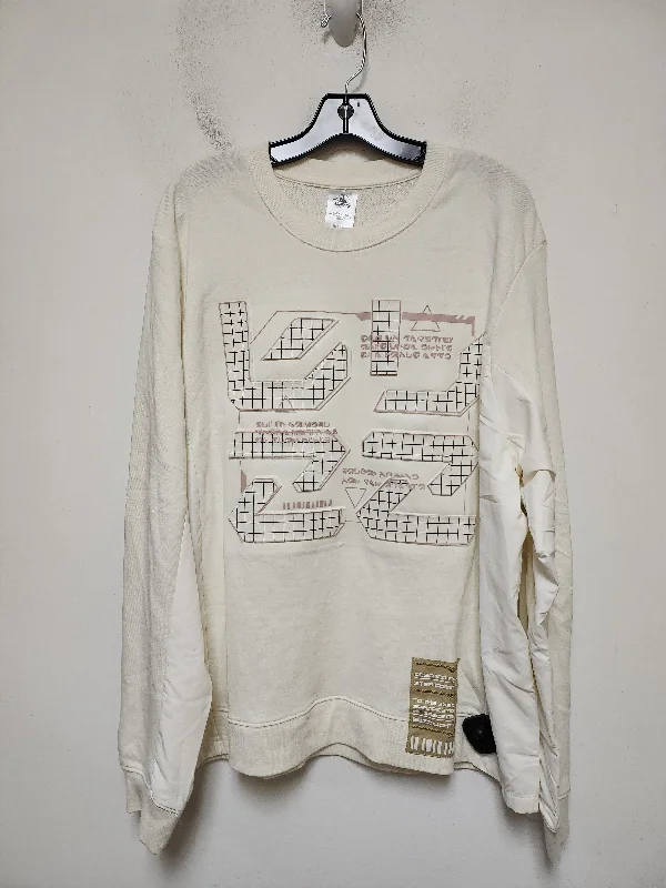 Sweatshirt Crewneck By Walt Disney In Cream, Size: L