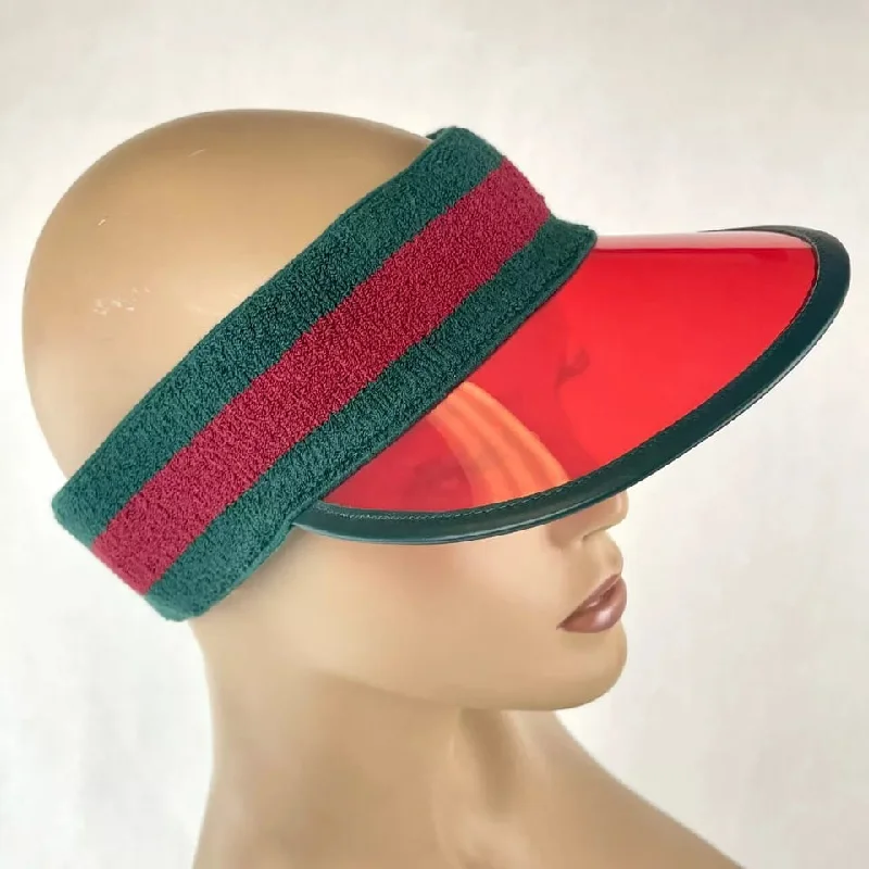 Gucci Unisex  Vinyl Visor Hat w/  Banded Headband S/57 cm