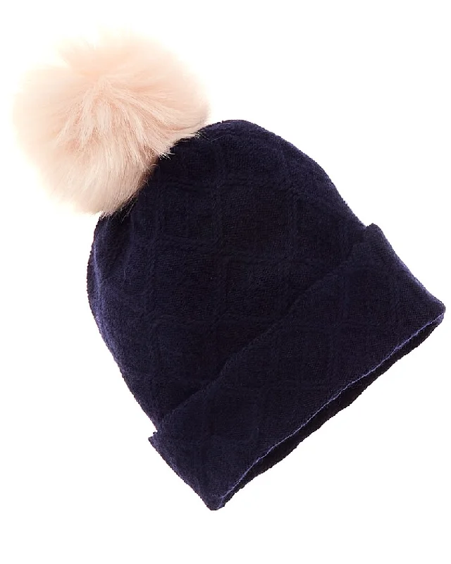 Hannah Rose Pom Cross Country Stitch Wool & Cashmere-Blend Hat