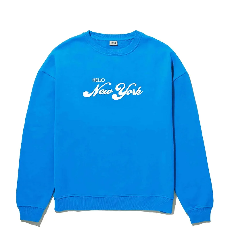 The Oversized Hello New York Sweatshirt - Royal Blue