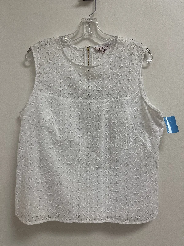 Top Sleeveless By Nanette By Nanette Lepore In White, Size: L