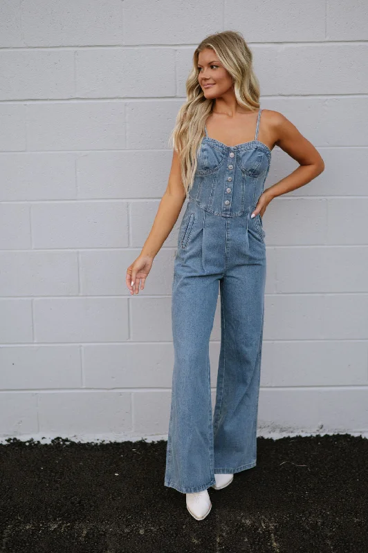 Dally Denim Jumpsuit//DOORBUSTER