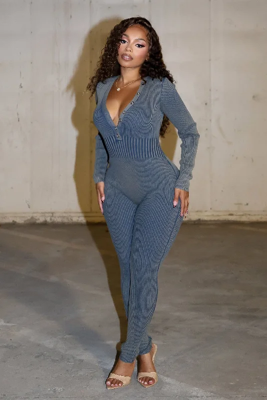 Karina Ribbed Knit Jumpsuit