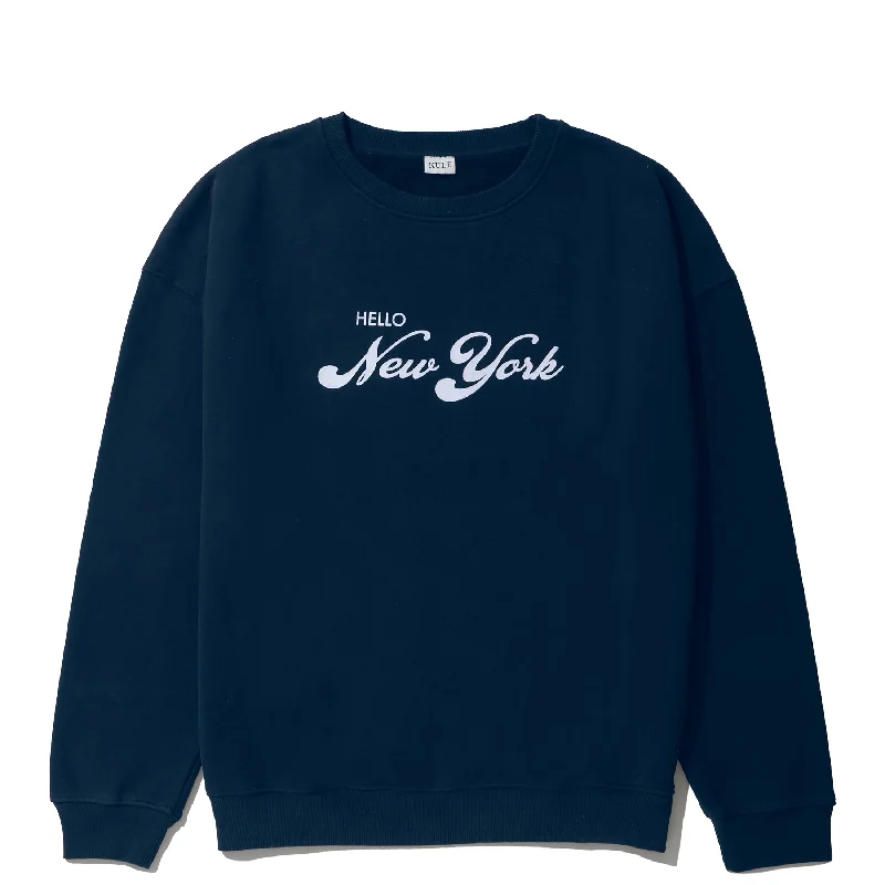 The Oversized Hello New York Sweatshirt - Navy