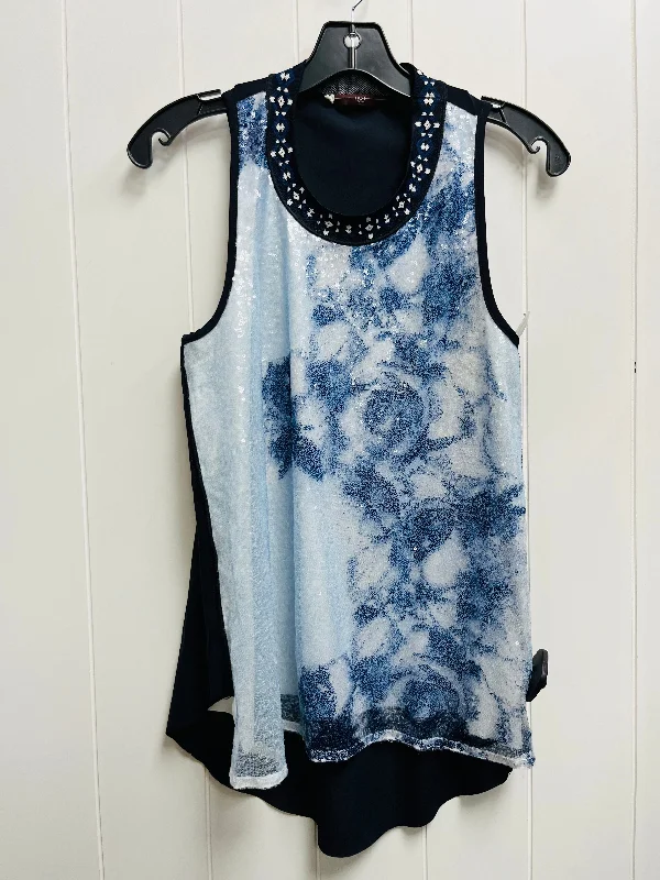 Blouse Sleeveless By high tech  In Blue, Size: S