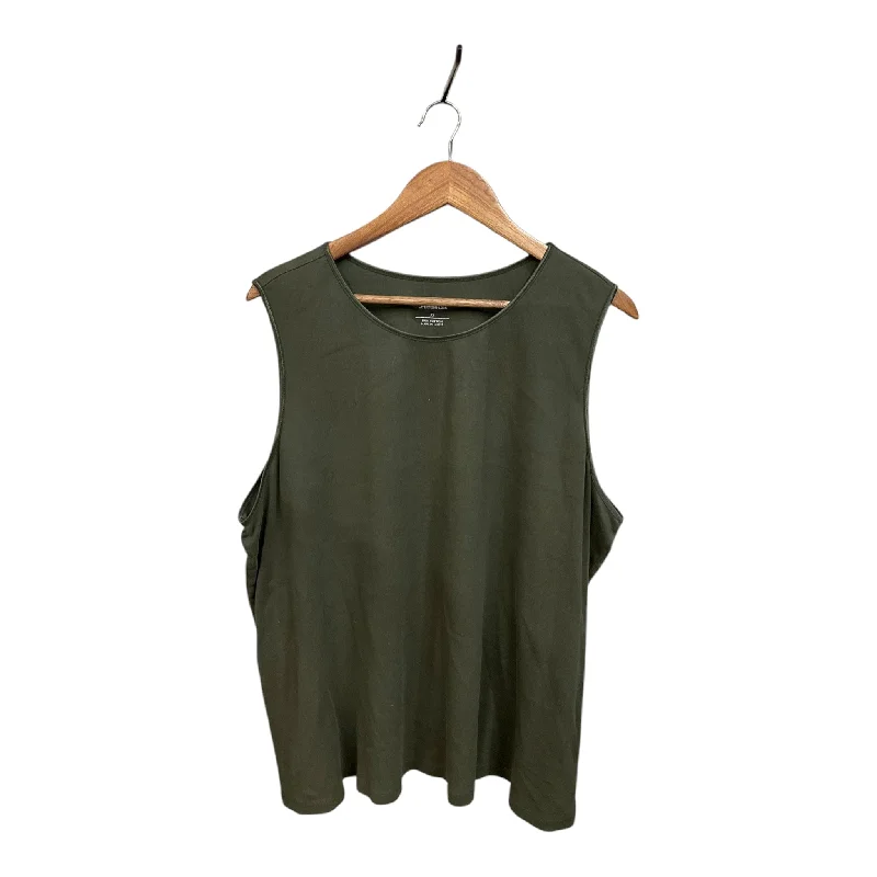 Top Sleeveless By Cj Banks In Green, Size: 3x