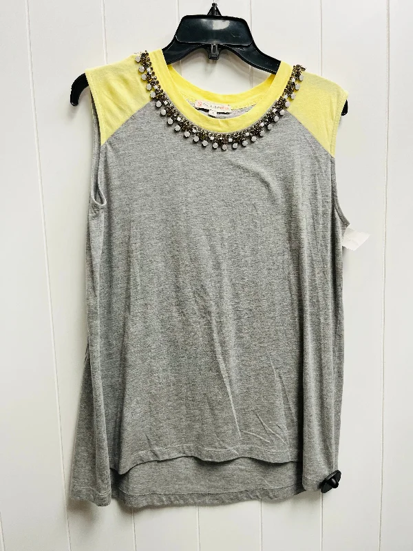 Top Sleeveless By paul & joe In Grey, Size: S