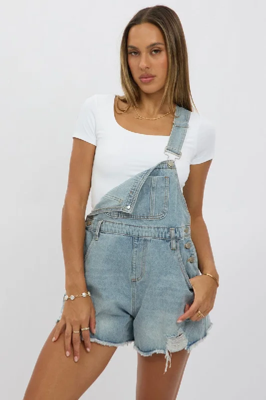 Denim Overall shorts