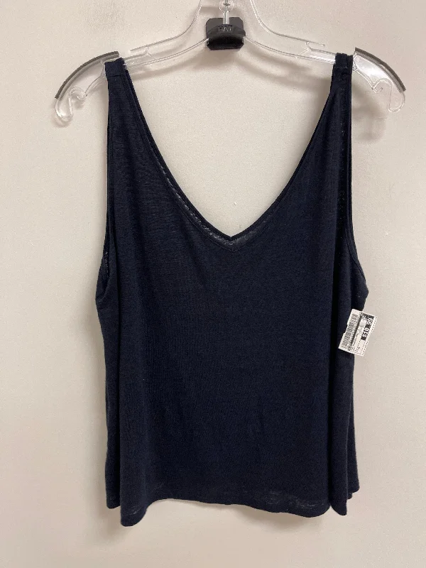 Top Sleeveless By Loft In Navy, Size: M