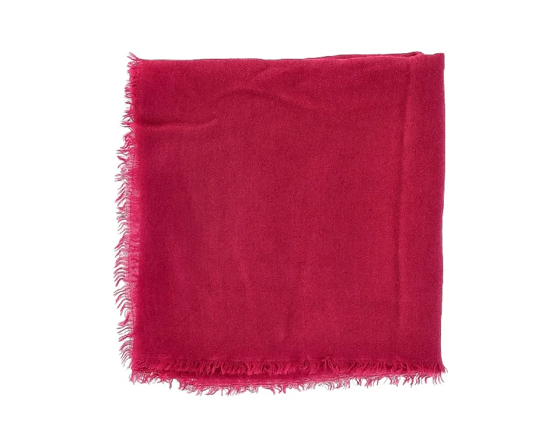 Gucci Fringed Scarf in Pink Cotton