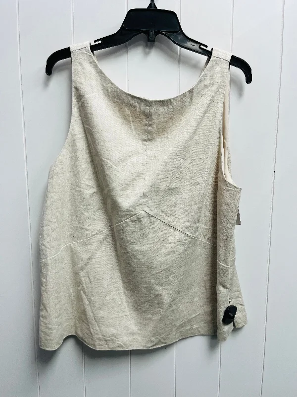 Top Sleeveless By Banana Republic In Cream, Size: 18