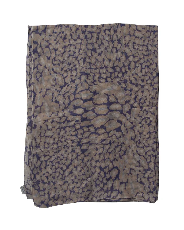 Diane Von Furstenberg Animal Print Scarf in Purple Modal