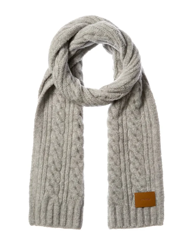 Vince Airspun Cable Wool-Blend Scarf