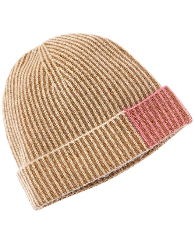 Brodie Cashmere Contrast Plaited Cashmere Beanie