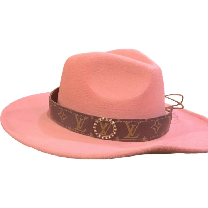 Women's Luxury Concho Hat In Pink