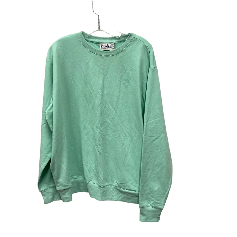 ATHLETIC SWEATSHIRT CREWNECK by FILA In GREEN, Size: 1X