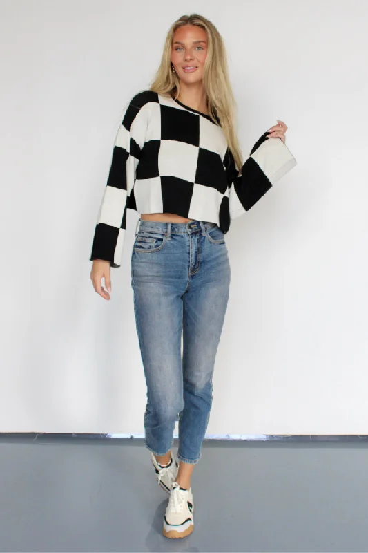 Groovy Baby Checker Sweater