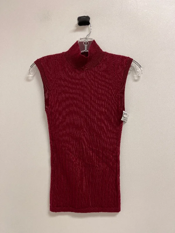 Top Sleeveless By Banana Republic In Red, Size: Xs