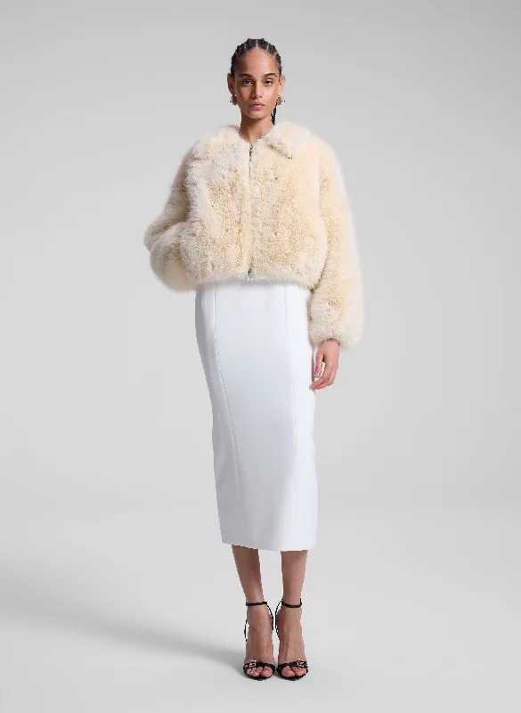 Esme Embellished Faux Fur Jacket