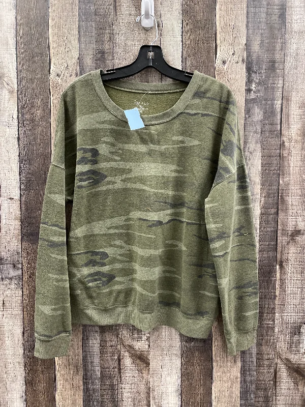 Sweatshirt Crewneck By Zoe And Liv In Camouflage Print, Size: Xl