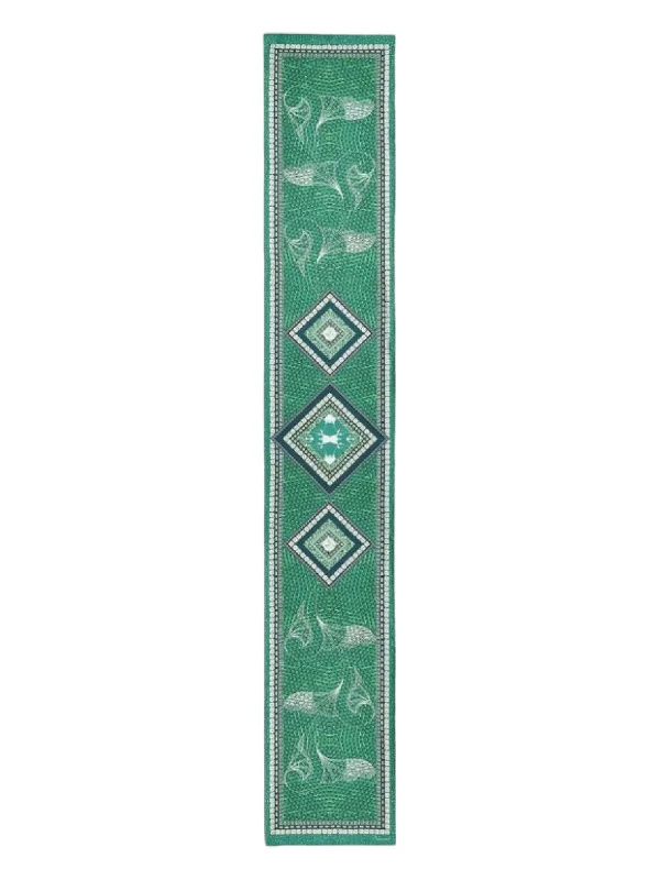 Baccarat 2810215 Ladies Louxor Twillsilk Maxi Tie Green Scarf