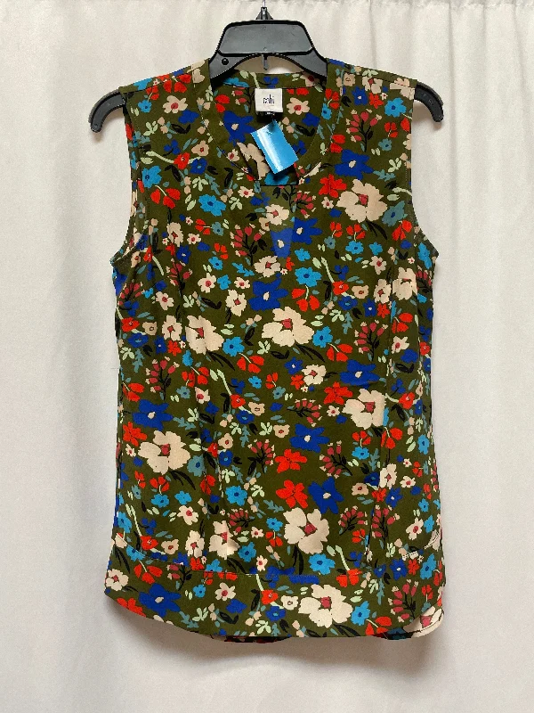 Top Sleeveless By Cabi In Green, Size: S