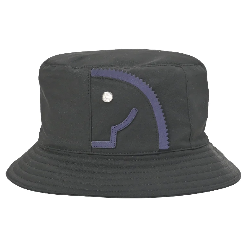 Hermès Elvis 59 Cheval Bucket Hat in Black Cotton