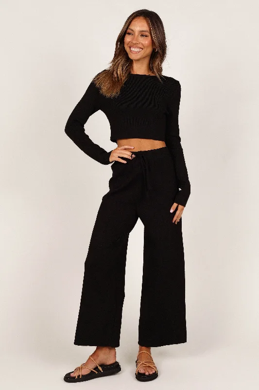 Ayers Long Sleeve Set - Black