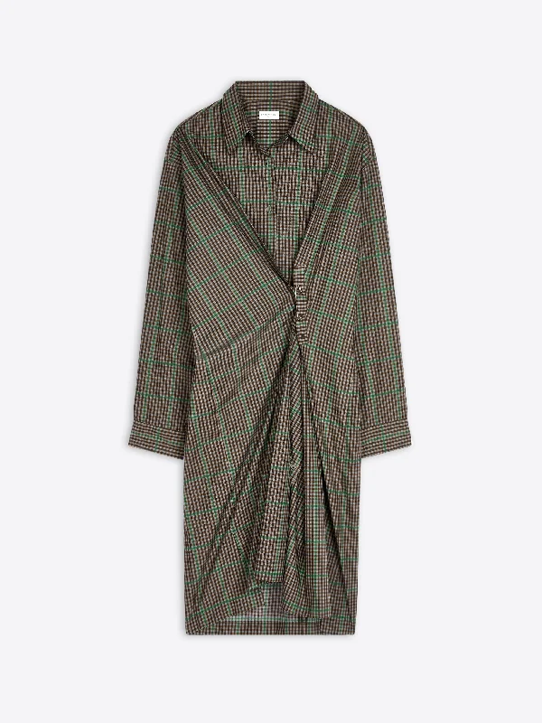 Checked shirt dress