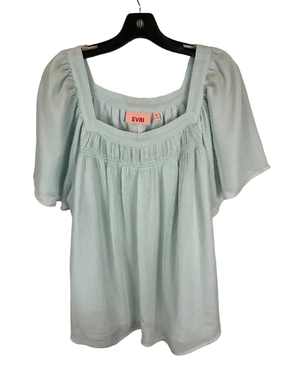 Blue Top Short Sleeve Evri, Size 1x