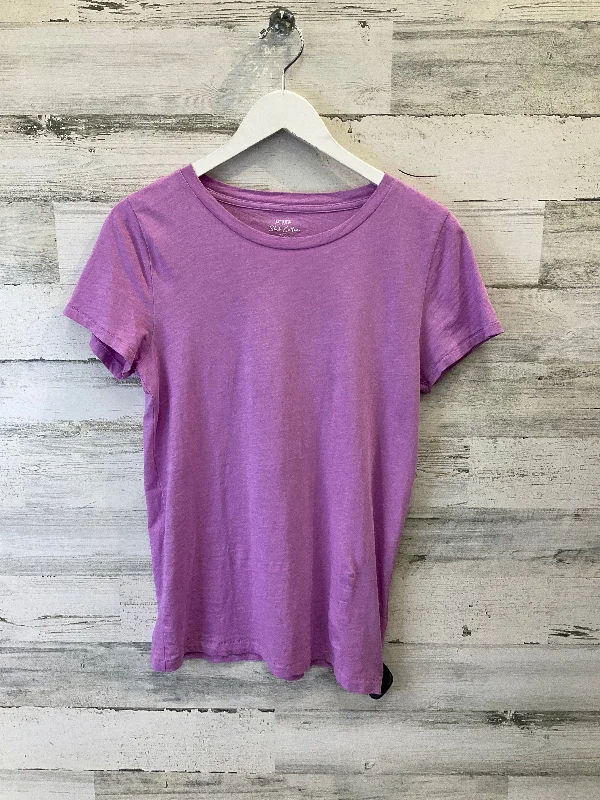 Purple Top Short Sleeve Basic J. Crew, Size M