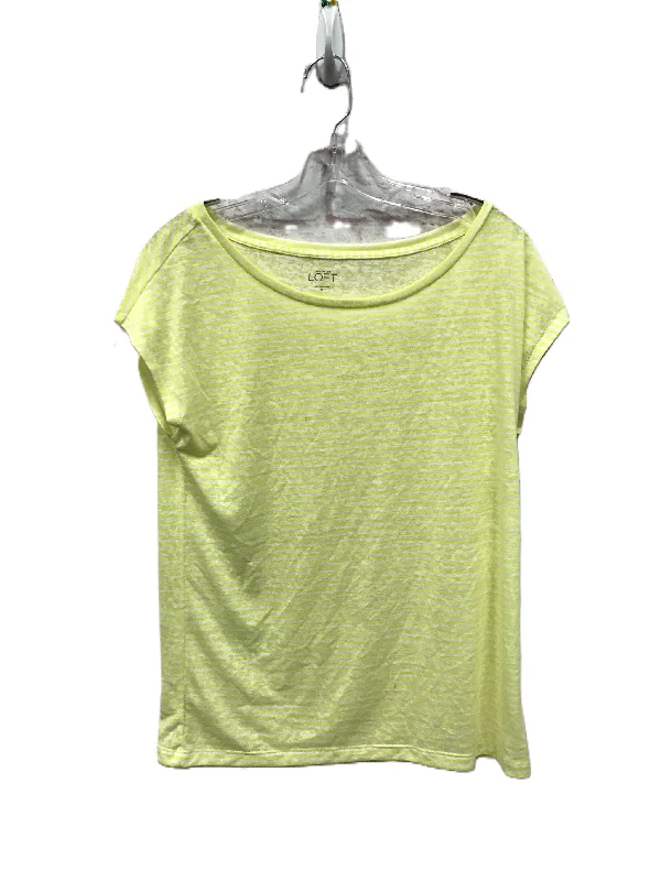 Yellow Top Short Sleeve By Loft, Size: M