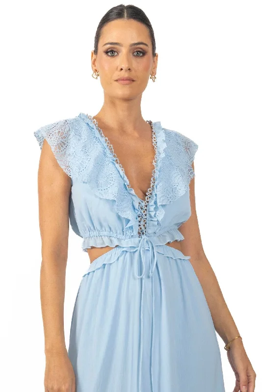 Miah Maxi Women's Dress Baby Blue