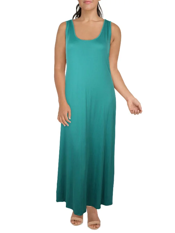 Plus Womens Sleeveless Long Maxi Dress