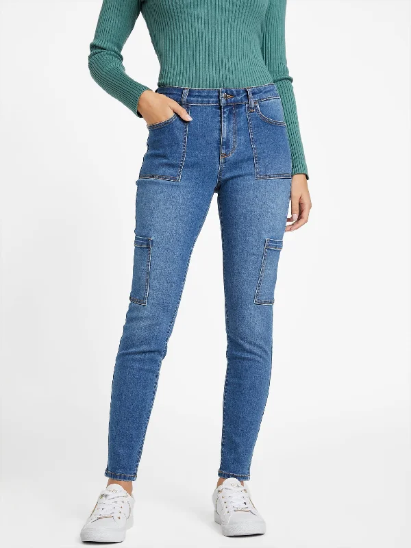 Gianna Mid-Rise Cargo Skinny Jeans