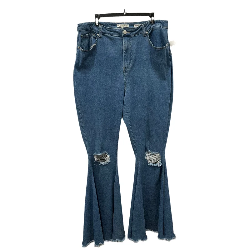 Jeans Boot Cut By A beautiful soul In Blue Denim, Size: 16