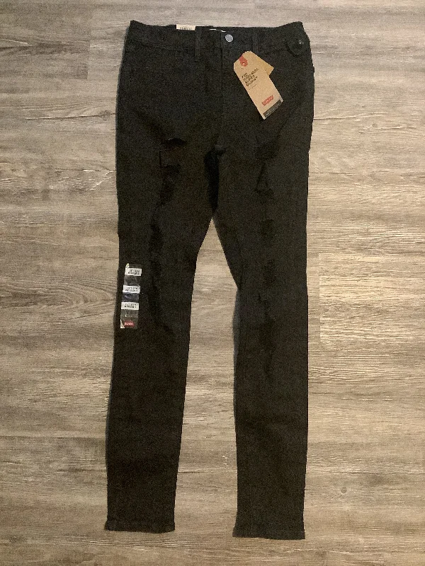 Jeans Skinny By Levis In Black Denim, Size: 6