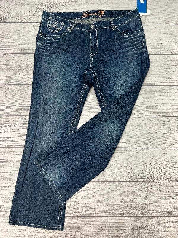 Jeans Straight By Seven 7 In Blue, Size: 22