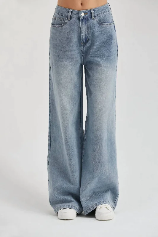 Sydney Wide Leg Jean In Denim Blue