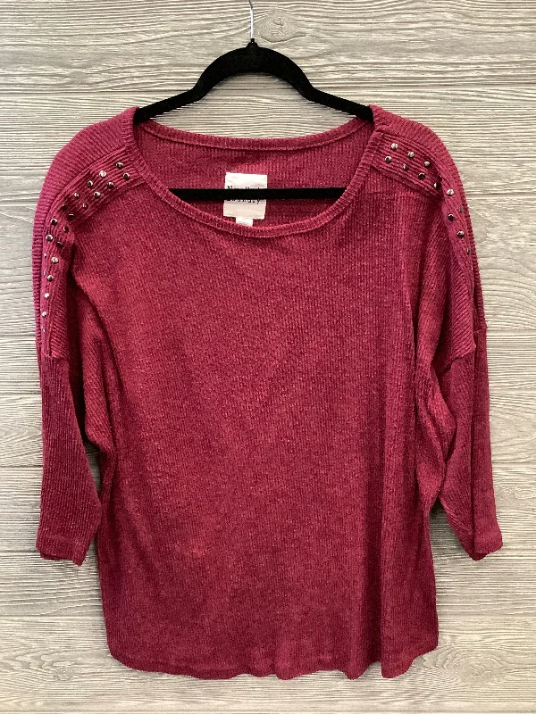 Top 3/4 Sleeve By New York Laundry In Purple, Size: 3x