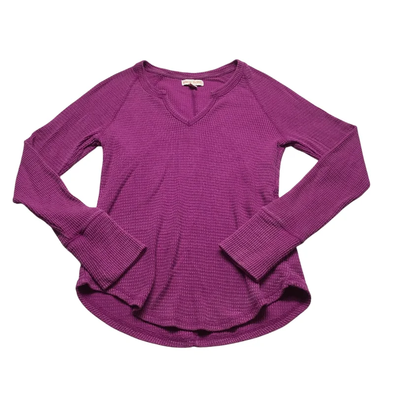 Top Long Sleeve By Knox Rose In Purple, Size: Xs