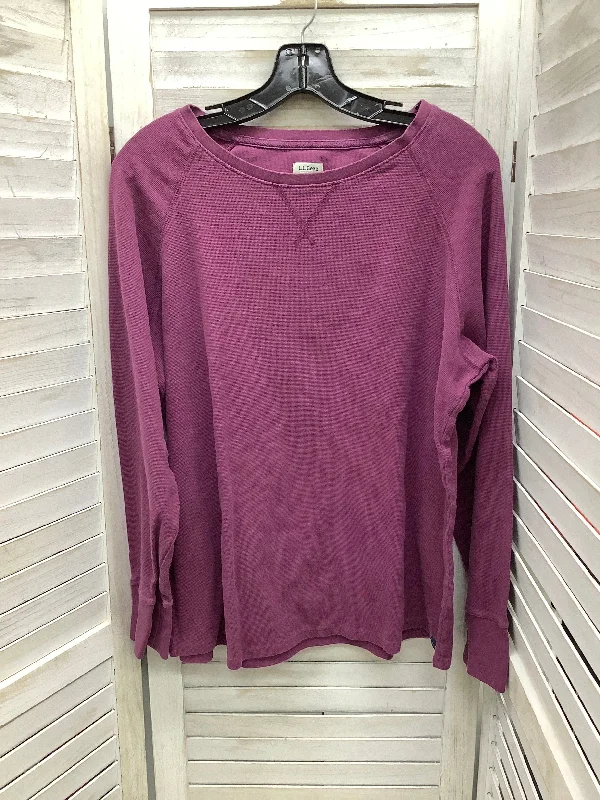 Top Long Sleeve By L.l. Bean In Purple, Size: Xl